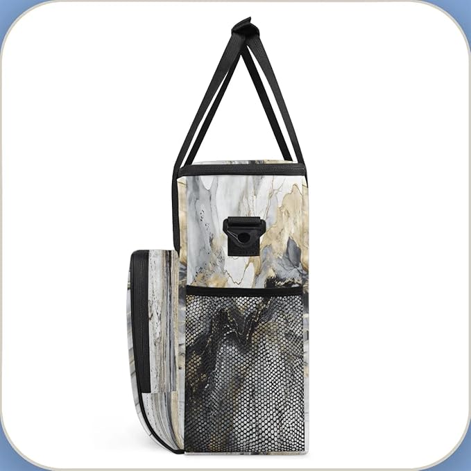 Marble Classic Pattern Coffee Maker Carrying Bag for Keurig K-Mini or K-Mini Plus Storage Portable Coffee Maker Travel Bag