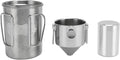 Stainless Steel Pour Over Coffee Maker Set Paperless Camping Coffee Maker with Foldable Filter and Travel Mug for Outdoor Office Use