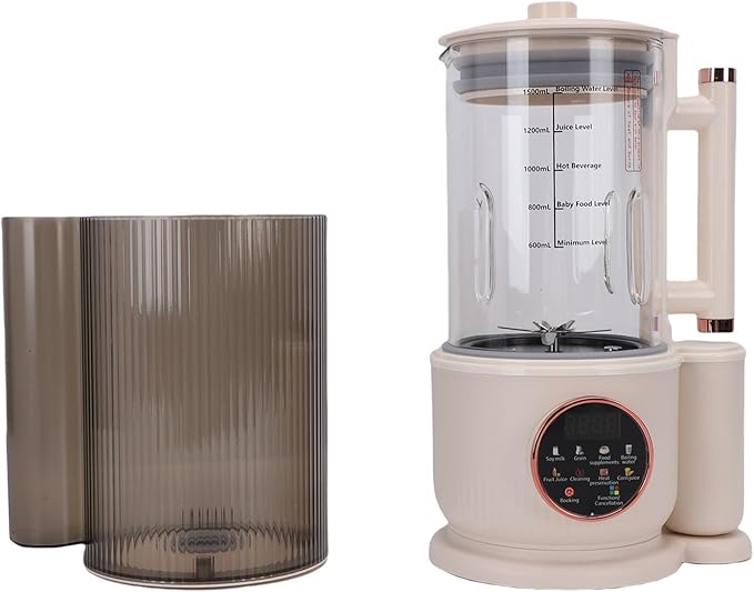 Haofy Quiet Versatile Blender 1500ML Large Capacity with Heat Preservation 8 Preset Programs for Milk Smoothie Hot Soup Nut Milk Maker Kitchen Appliance