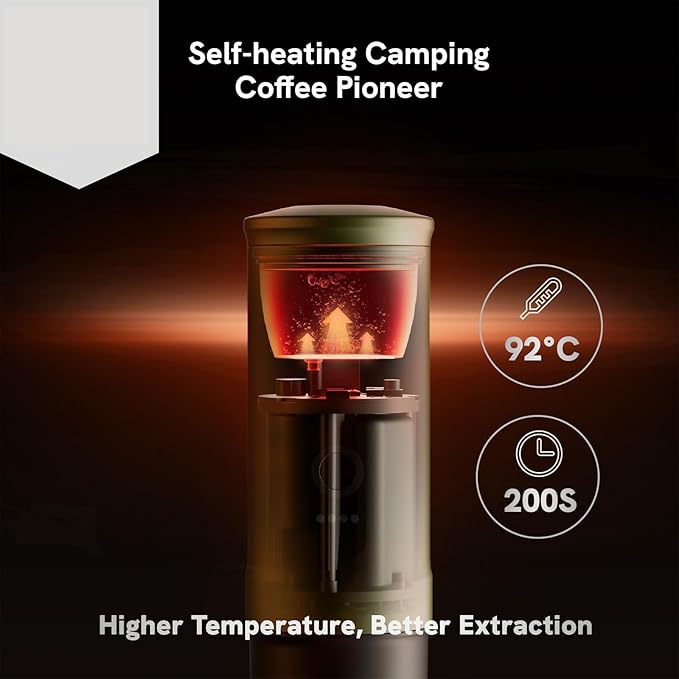 Transportable Combined Coffee Machine with 7500mAh Battery 20 Club Pressure Fast Heating for Travel Backpacking Office Use Mobile Medication Coffee Machine