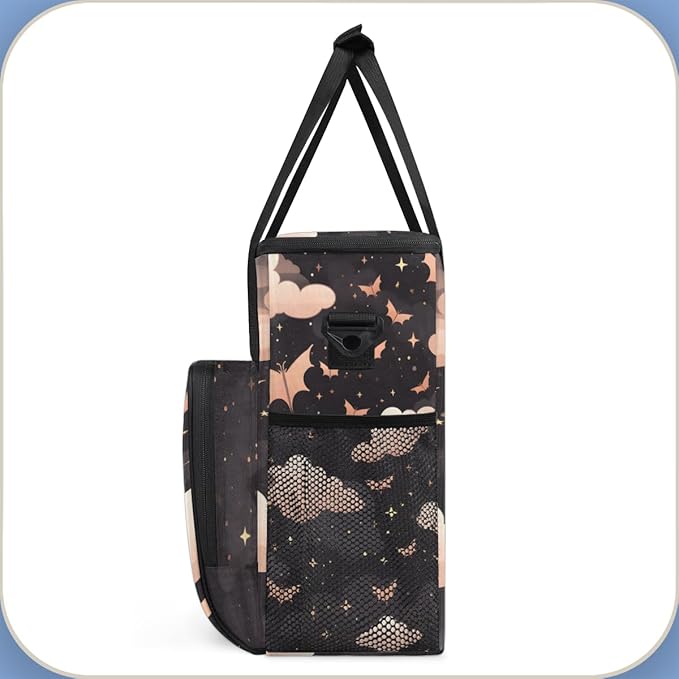 Magical Bat Coffee Maker Carrying Bag Glowing Bat Travel Storage Bag Compatible with K-Mini or K-Mini Plus Single Serve Coffee Brewer Carrying Case with Multiple Pockets &amp Shoulder Strap