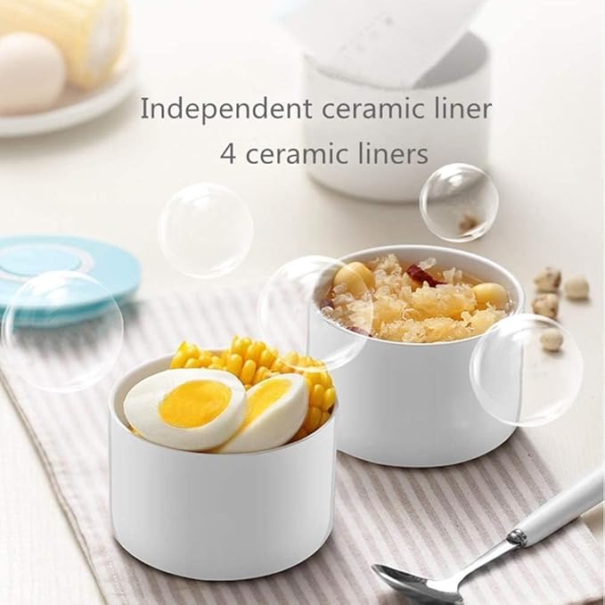 Rice Cooker Smart Electric Lunch Box Small Rice Cooker Double Layer Automatic Heating Ceramic Liner Smart Touch Appointment Timing
