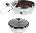 Coffee Bean Baking Machine 110V Electric Coffee Roaster with Timer 800W Adjustable Temperature Household Coffee Bean Roasting Baking Machine 1.1 Lbs Coffee Roasting Tool for Peanuts Soybeans Beans
