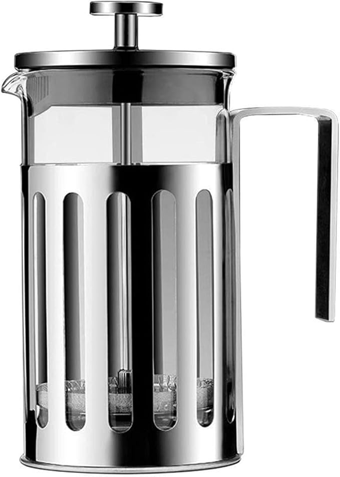 French Press Coffee Maker304 Stainless Steel Coffee Press with Filtration Durable Easy Clean Heat Resistant Glass for Restaurant Home (Size : 600ml)