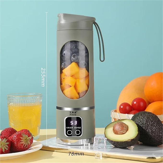 Portable Fruit Juice Blender Small Electric Juicer 12 Blade Head Juicer Cup Mixer Machine Smoothies Blender Compatible With Home 3000mAH(Frame covers)