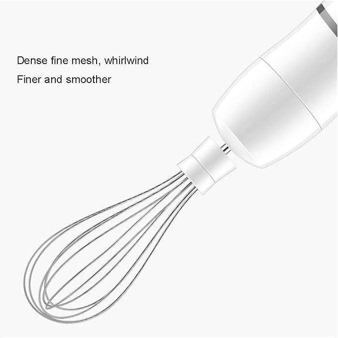 300 Watt 2-Speed Immersion Multi-Purpose Hand Blender Heavy Duty Copper Motor Brushed 304 Stainless Steel With Whisk Attachments