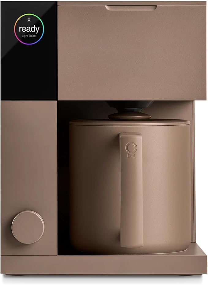 Fellow Aiden Precision Drip Coffee Maker Thermal Carafe Perfect Temperature Control Bloom Cycle Single Serve to 10 Cup Capacity Malted Chocolate