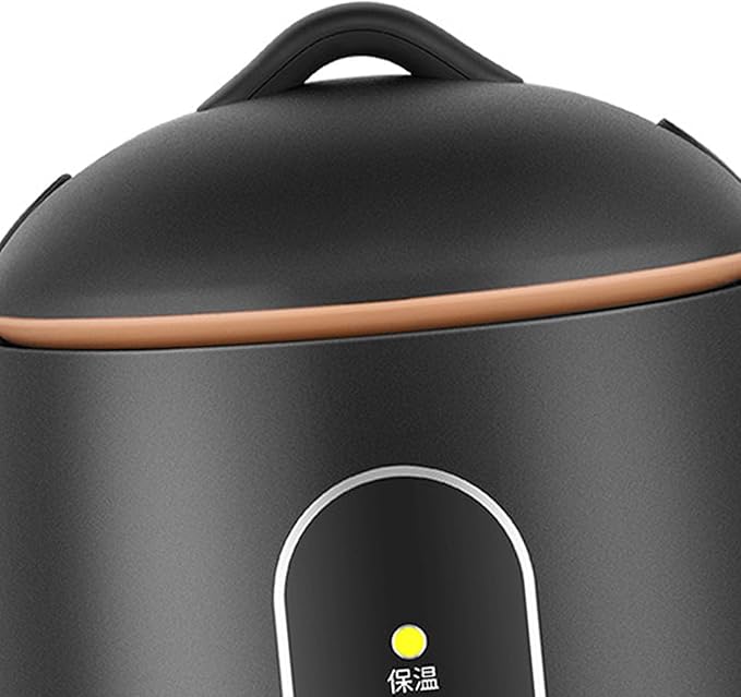 Compact Home Rice Cooker Small Black Automatic Rice Cooker 1LCapacity with Thermal Rice Cooker and Steaming Pot Liner for Dormitories and Small Kitchens