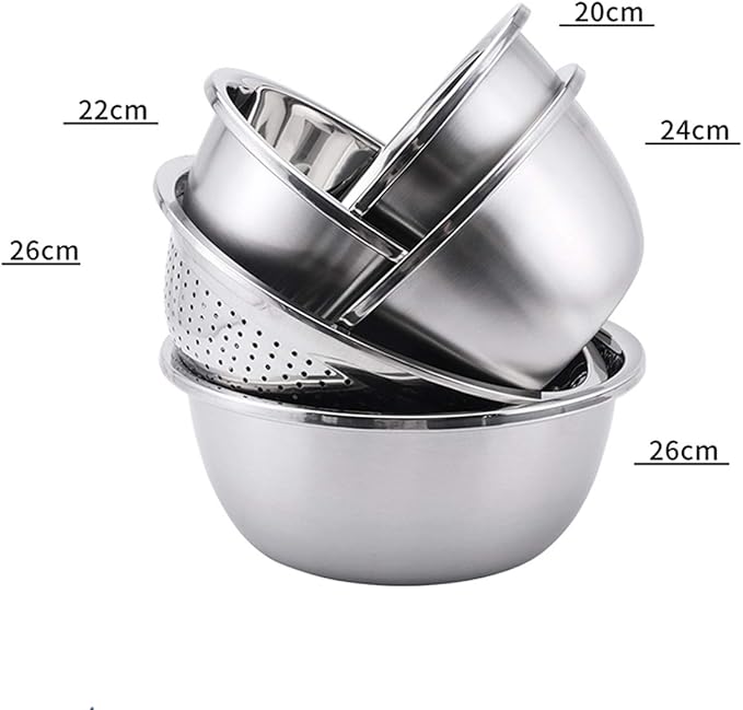 Mixing Bowls Classic Pots and Pans Set 5-Piece Cookware Set 304 Stainless SteelA