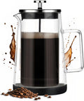 French Press Coffee Maker 34Oz - Double-Wall Insulated Borosilicate Glass - Ergonomic Handle - Coffee Gift - Tea &amp Coffee Press