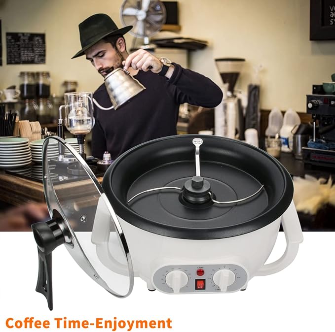 Upgrade Coffee Roaster Machine for Home Use 110V Household Electric Coffee Bean Roaster with Timer 1200W Roasting Machine Peanut Bean Home Coffee Roaster
