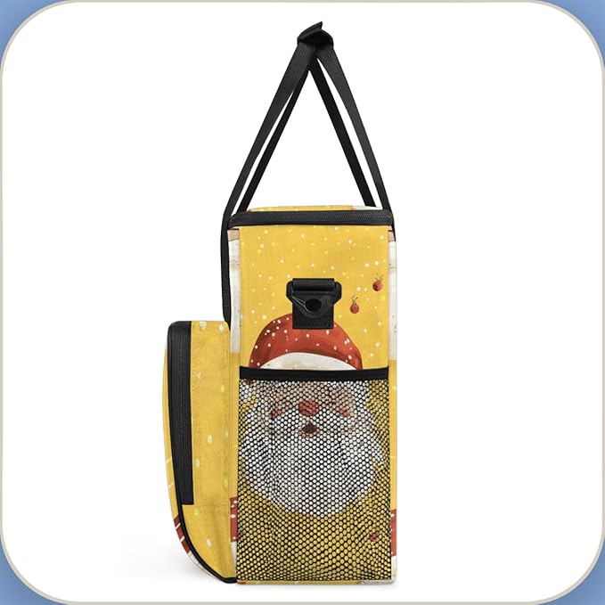 Dreamy Santa Claus Coffee Maker Carrying Bag Watercolor Santa Claus Travel Storage Bag Compatible with K-Mini or K-Mini Plus Single Serve Coffee Brewer Carrying Case with Pockets &amp Shoulder Stra