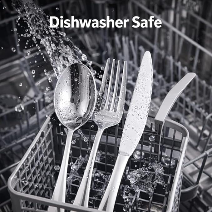 Silverware Set 30-Piece Stainless Steel Flatware Cutlery Set for 6 Mirror Polished Dishwasher Safe Tableware Set for Home Kitchen Wedding Party