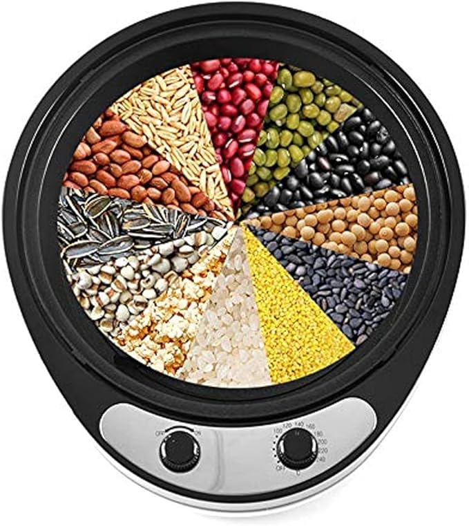 1800W Coffee Bean Roaster with Temperature Adjustment High Capacity Bevel Design Coffee Roaster Cereal Coffee Machine Household Baking Machine