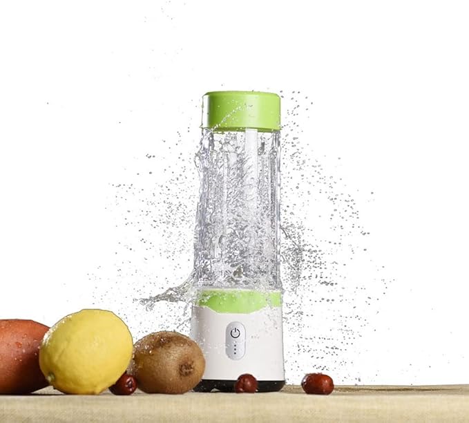 Personal Blender juicer Small Frozen Food and Vegetable Fruit Electric Mix Processor USB Rechargeable (Color : Blue)