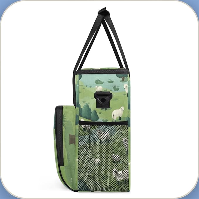 Cute Sheep Coffee Maker Carrying Bag Steppe Tree Travel Storage Bag Compatible with K-Mini or K-Mini Plus Single Serve Coffee Brewer Carrying Case with Multiple Pockets &amp Shoulder Strap