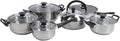 Stainless Steel Saute Pan Cookware Set Includes Saucepan Stock Pot Non Stick Frying Pan Tea Kettle Kitchen Pots Pans Set for Boiling Stewing Frying
