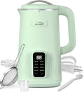 Nut Milk Maker Machine 28oz Automatic 8-in-1 Quiet Operation Soy Milk Maker Homemade Almond Coconut Juice &amp Soup Delay Start/Keep Warm/Self-Cleaning/Boil Water (Cyan)