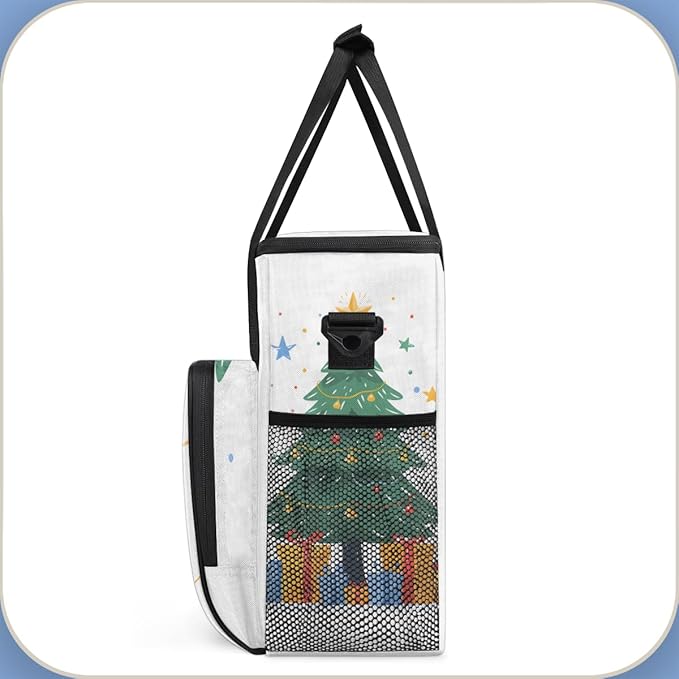 Christmas Gift Coffee Maker Carrying Bag Graffiti Tree Travel Storage Bag Compatible with K-Mini or K-Mini Plus Single Serve Coffee Brewer Carrying Case with Multiple Pockets &amp Shoulder Strap