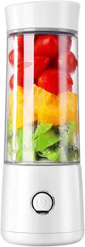 Portable Blender Smoothie Juicer Cup - 4 Blades Fruit Mixing Machine with USB Rechargeable Travel Juicer Detachable Cup 400ml (Color : A) (B)
