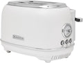 Haden Chelsea 2-Slice Wide Slot Stainless Steel Toaster with Adjustable Browning Control &amp Non-Slip Feet Ivory &amp Chrome