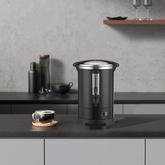 80 Cups Coffee Urn&ampHot Beverage Dispenser 12L/3.2 Gal Double Wall Commerical Coffee Maker Large Capacity Hot Coffee Dispenser for Buffet Catering Wedding Gathering Stainless Steel Hot Water Urn