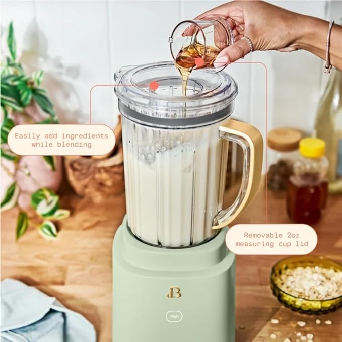 Power Exact Countertop Blender System 700W Motor 50oz Tritan Jar 20oz To-Go Cup 4 Presets 3 Speeds PrecisionSense Technology (Green)