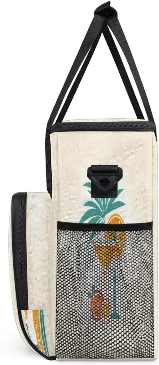 Orange Juice Pattern Coffee Maker Carring Bag Travel Carrying Storage Tote Bag Compatible with Keurig K-Mini or K-Mini Plus Portable Single Serve Coffee Brewer Case with Pockets for K-cup Pods