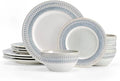 12 Piece Dinnerware Set Service for 4 Dishes and Plates Sets Dinner and Ceramic