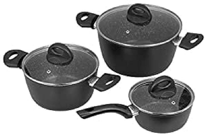 Jata Home BC3 Cookware Set Forged Aluminium Black 24 cm