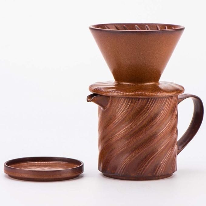 Pour Over Coffee Maker Dripper and Coffee Mug Brew Set Bone China