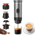 Portable 3-in-1 Espresso Coffee Maker Self-Heating &amp Rechargeable with Smart Display — Works with Ground Coffee Small &amp Large Capsules Travel &amp Camping Mini Machine 20-Bar Extraction