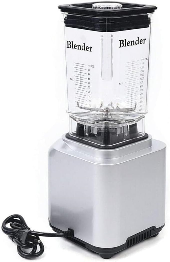 Commercial Smoothies Blender 2200W High Speed Low Noise 1.5L/0.4Gal Fruit Juicer Smoothie Mixer Maker with Timer Professional Countertop Heavy Duty Blender for Ice Crush Shakes