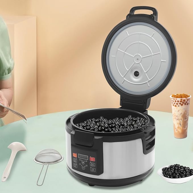 Commercial Boba Maker Machine 4.2 Gal Boba Cooker 2200W Pearl Maker with Time Setting Pearl Cooker Food Warmer for Home Restaurants Canteens
