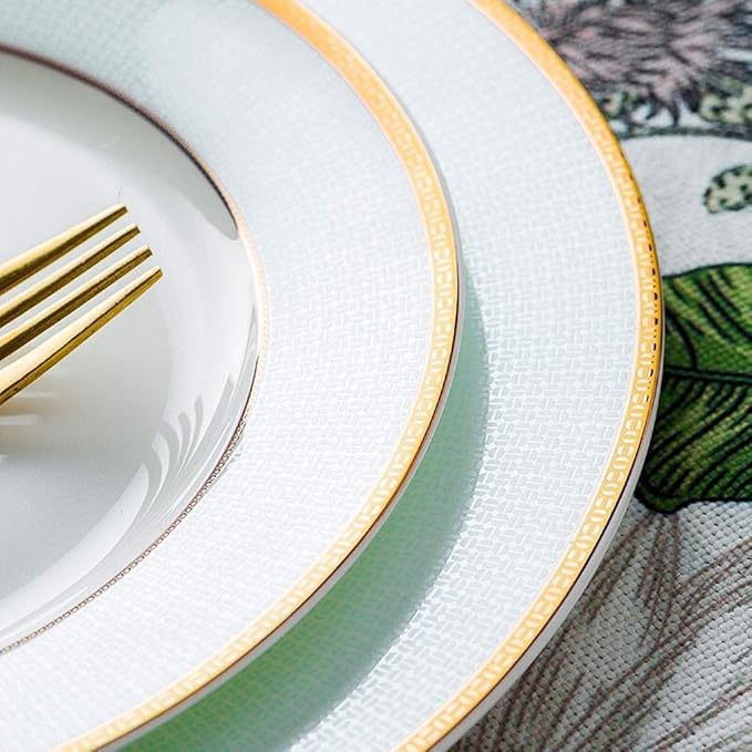New Dinnerware SetsDinnerware Set 48 Pieces European Style High-Grade Bone China Plates And Bowls Sets - Ceramics Dinner Set For Wedding Gifts And Family Gathering