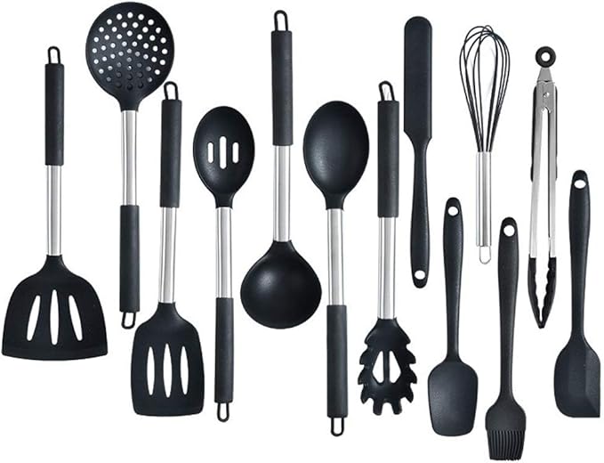 14PC Heat Resistant Nylon Cookware Set Nonstick Cooking Tools Kitchen &amp Baking Tool Kit Utensils Spoon Accessories