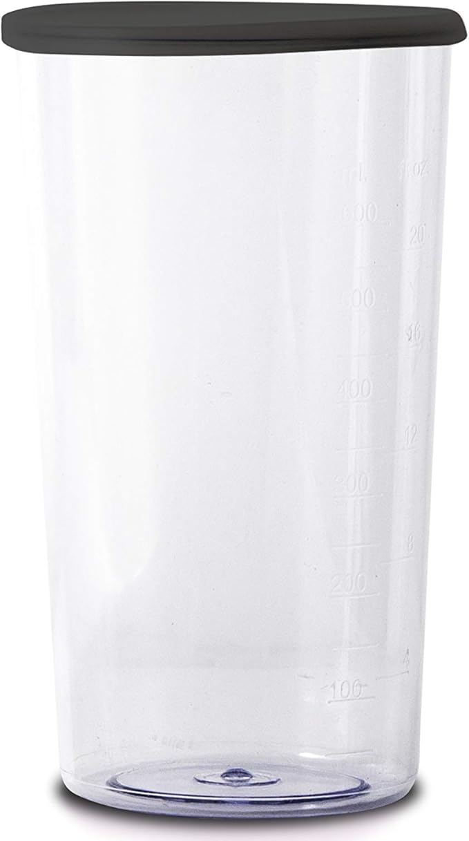Kitchen Ideas Immersion Hand Blender with Whisk Attachment Measuring Cup &amp Chopper | Heavy Duty Black