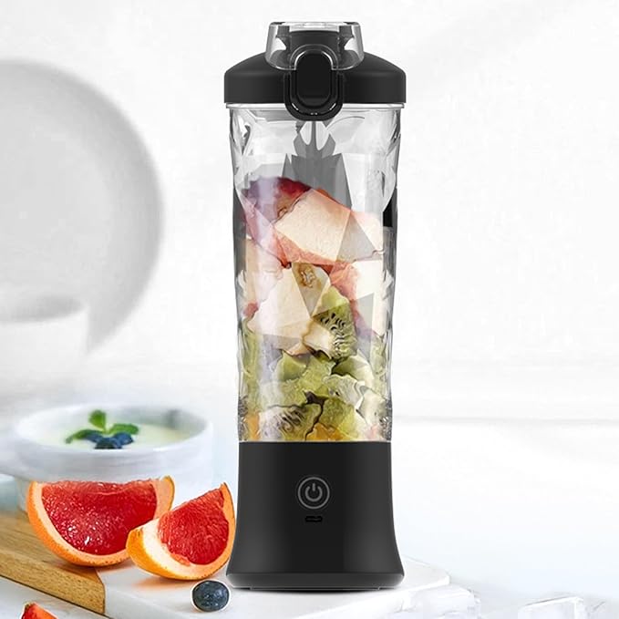 Portable Blender Large Capacity 600ml Rechargeable Crush Ice Fruit Vegetable Compact Premium Material Plastic Stainless Steel 4000mah Lithium Battery 18000rpm Motor