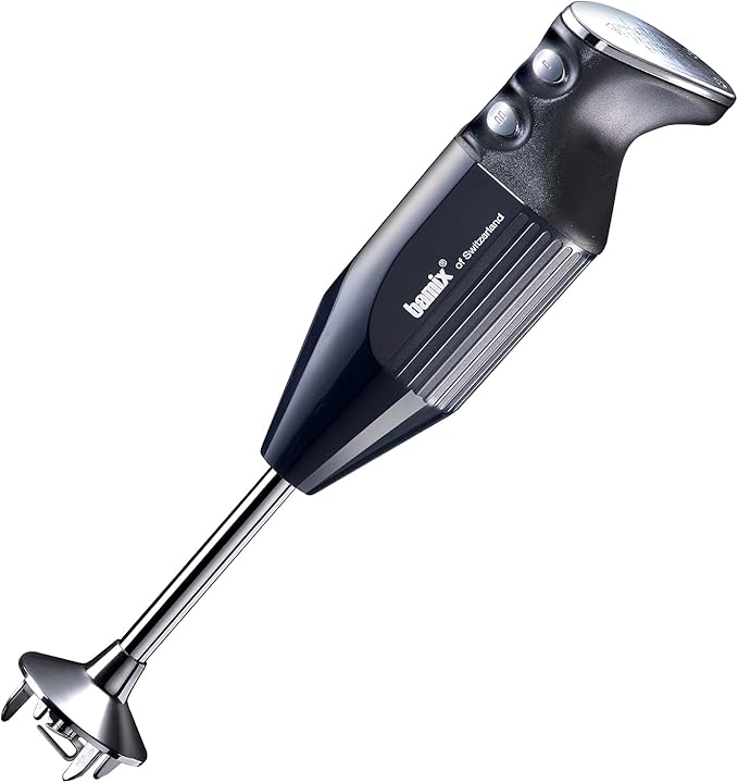 bamix® of Switzerland M200 MAXX 2-Speed Stick Blender/Immersion Blender Black – Multipurpose Blade Beater Whisk Meat Mincer