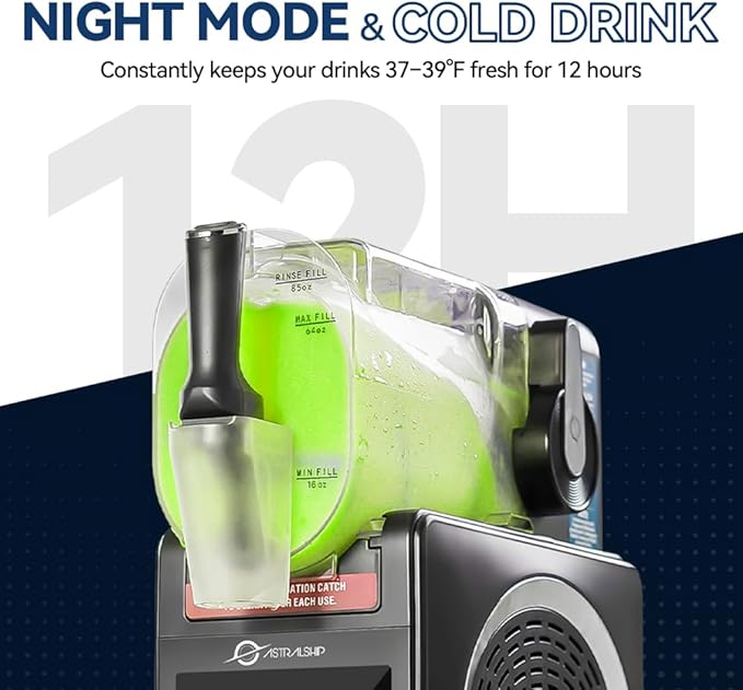 ASH01-S Pro Professional 59OZ Countertop Blender for Smoothies + ASSM-01 Slushie Machine Pro - 85oz Large Capacity 5 Preset Modes + Rinse + Night Mode with Smart Temperature Control