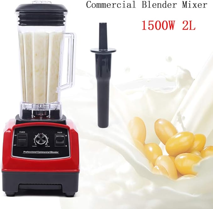 Kitchen Blender70Oz Countertop Blender 1500 WattsHigh Performance High Powered Professional Blender and Food Processor for SmoothiesHigh-Speed Blenders Red