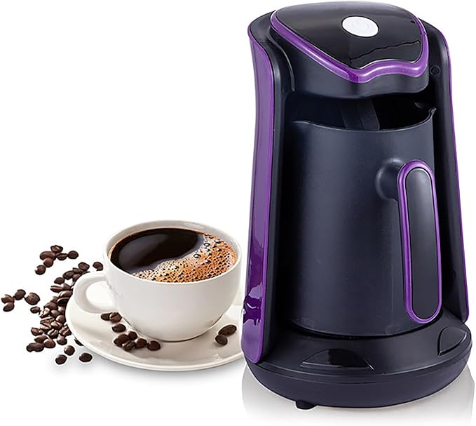 Electric Coffee Maker 600WTurkish Arabic Greek Coffee Pot Maker Brewer Coffee Maker Includes 17.6oz (500ML) 4 Cup Coffee Cups Automatic Shut-Off for Home Office
