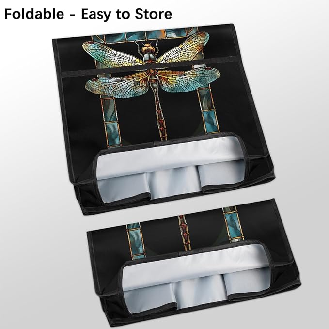cfpolar Kitchen Aid Mixer Cover Compatible with 6-8 Quarts Animal Glass Painting Dragonfly Stand Mixer Cover Kitchen Aid Mixers Accessories Appliance Organizer Bag Dust Covers with Zipper Pocket