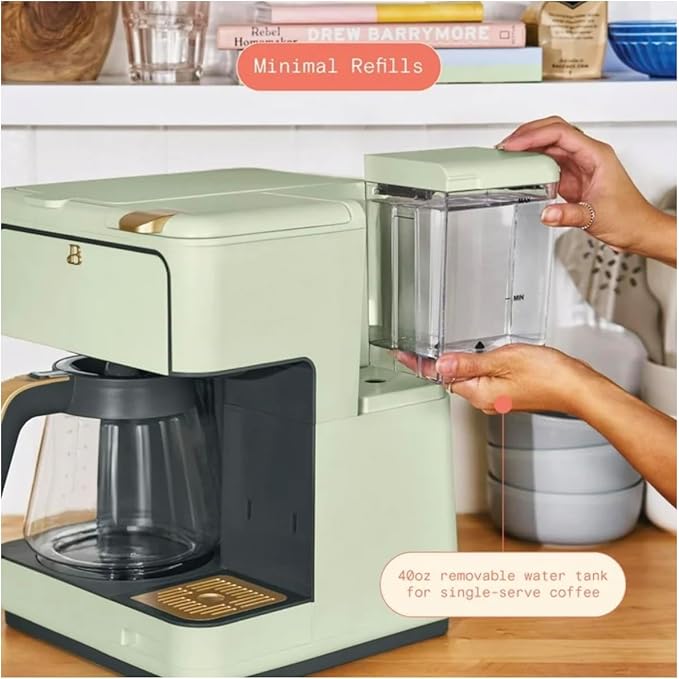 Multi-Brew Coffee Maker 12-cup carafe or a single-serve cup (green)