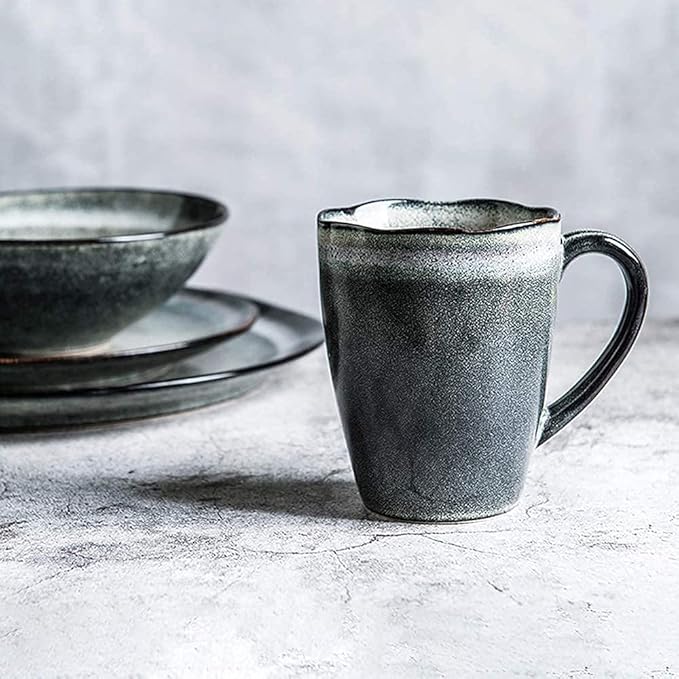 Dinnerware Sets - Luxury Gift Dishes Service Set Porcelain Dinnerware Sets Retro Kiln Changing Glaze 28 Pcs Ceramics Dinner Combination Set Plates Sets for Restaurant
