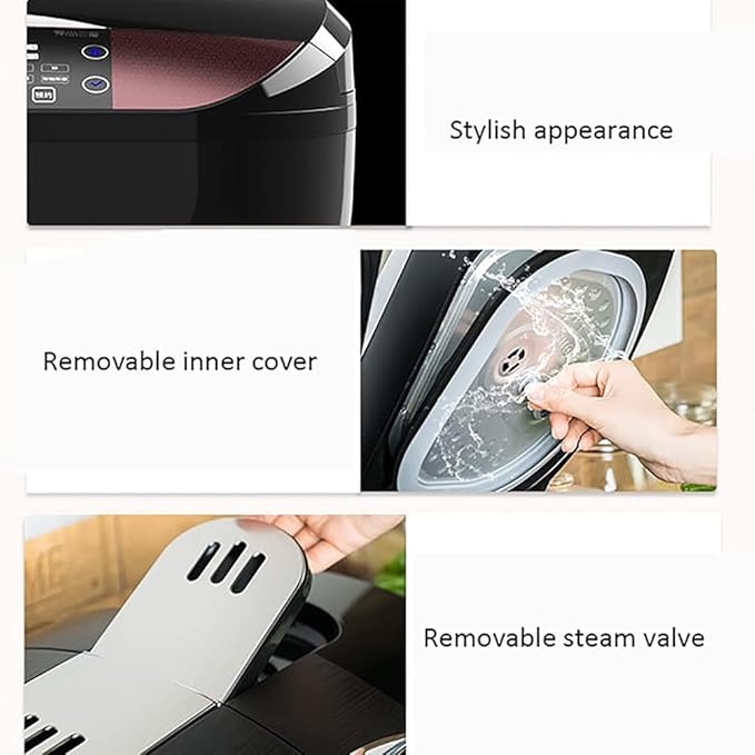 9-Liter Household Rice Cooker with Double Inner Pots Multi-Functional for Cooking Rice And Steaming Vegetables 24-Hour Timer And Keep-Warm Function