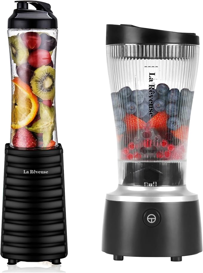 La Reveuse 300W Personal Size Blender (Black) + La Reveuse 250W Personal Size Blender (Black)