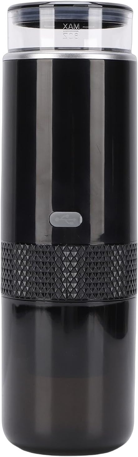 Alomejor Portable Coffee Maker Rechargeable Mini Coffee Machine 15 Bar Pressure Ideal for Travel and Camping