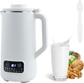 Nut Milk Maker Machine 20 oz Automatic Milk Machine with 10 Blades Plant-Based Milk Oat Soy Dairy Beverages Soy Milk Maker with 12 Hours Timer/Keep Warm/Auto-clean(White)
