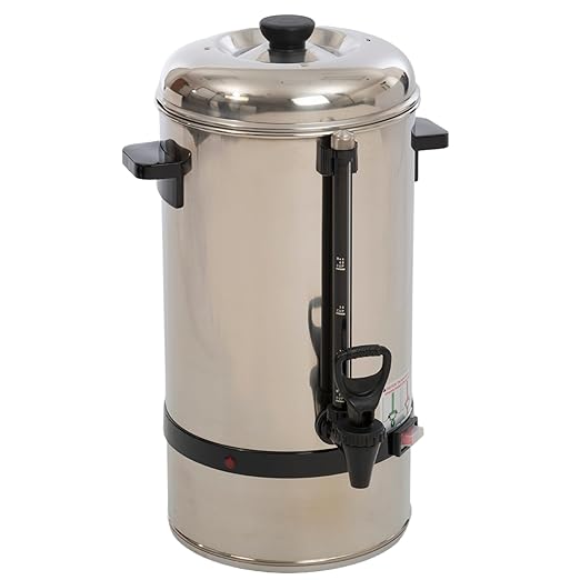 FSE CP-40 Stainless Steel Coffee Percolator Brewer Urn 40 Cup Capacity